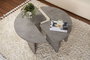 Nordure Moira Mesa de Café Redonda Gris Concreto Ø90 x 41 cm